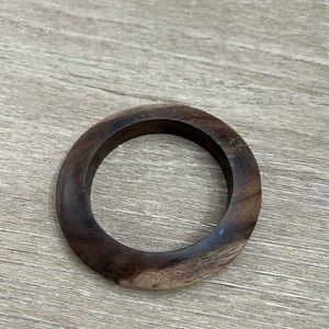 Wooden brown bangle bracelet